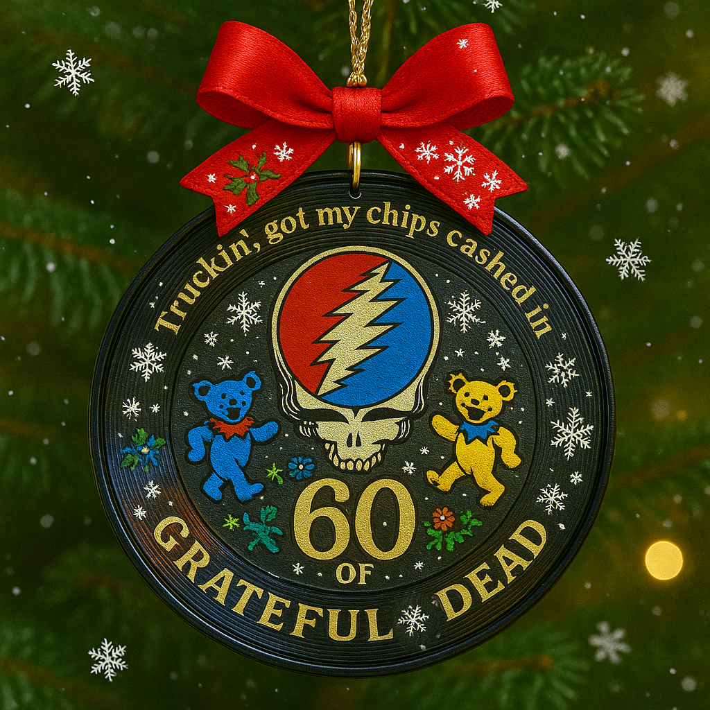 ✨Grateful Dead 60th Anniversary Christmas Ornament Set (1965–2025)✨