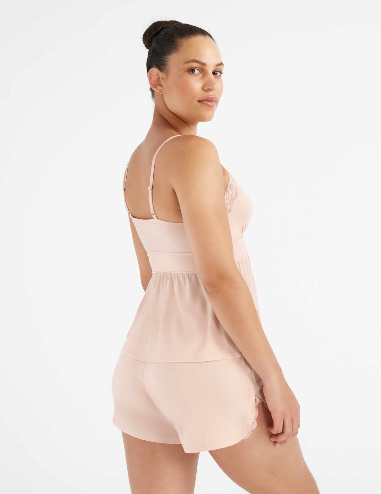 Modal Sleep Set - Lace Trim Cami and Lace Trim Shorts