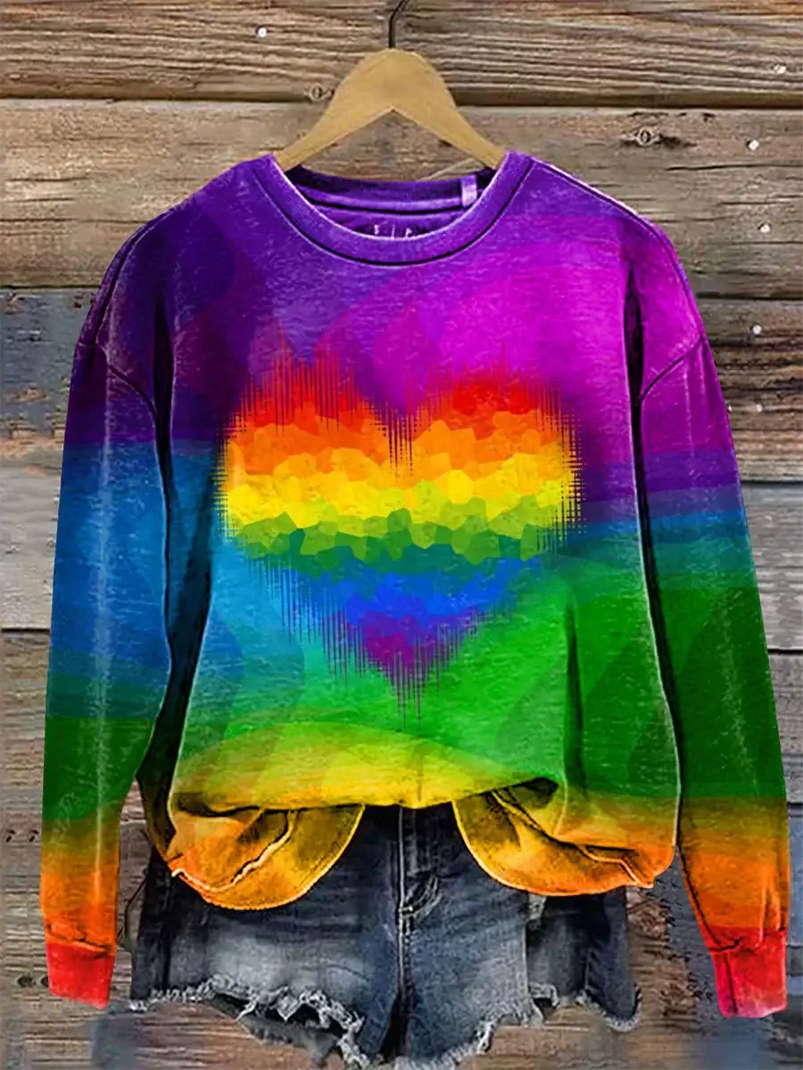 LGBT Print Casual  Sweatshirt