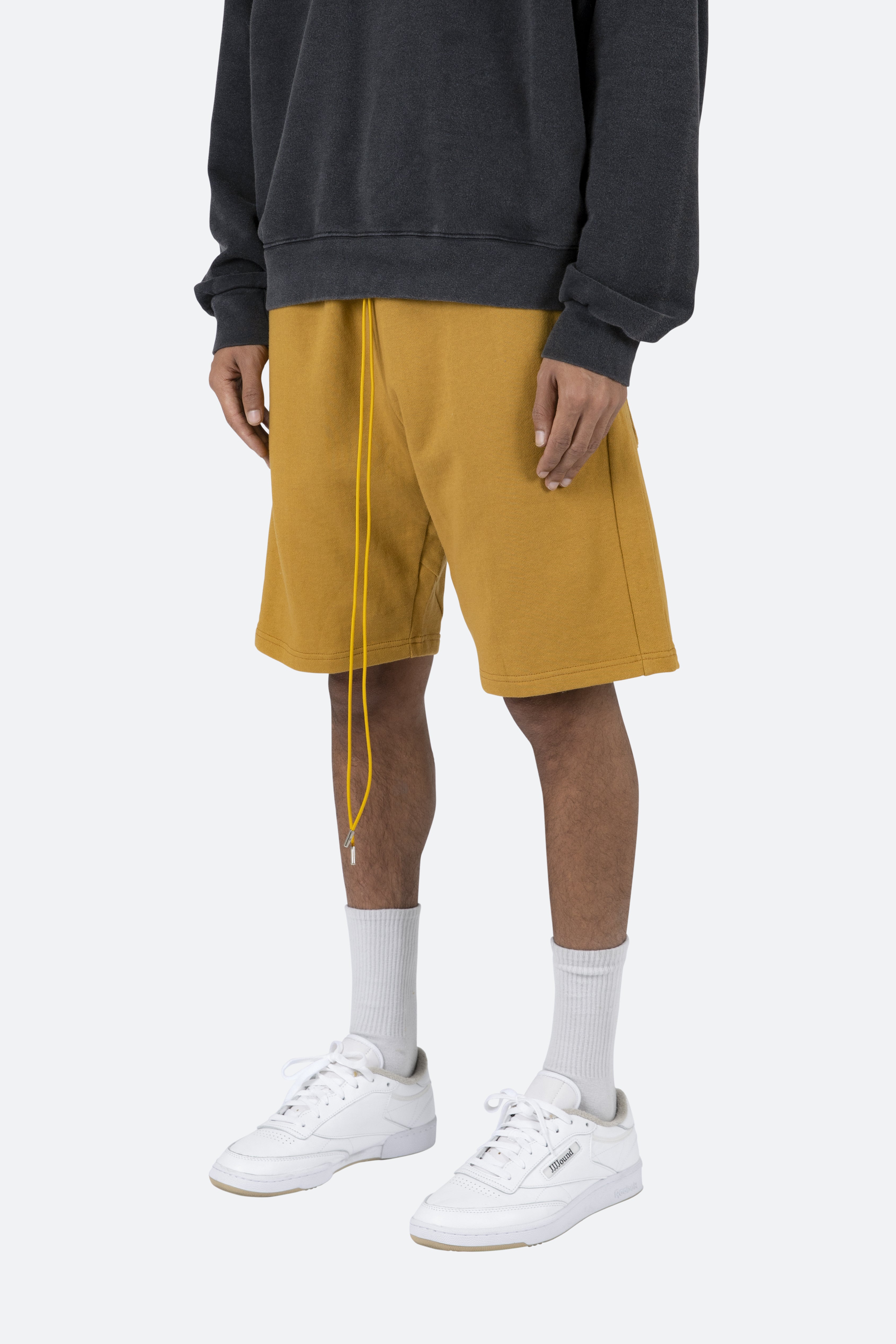 Flap Pocket Sweatshorts - Mustard