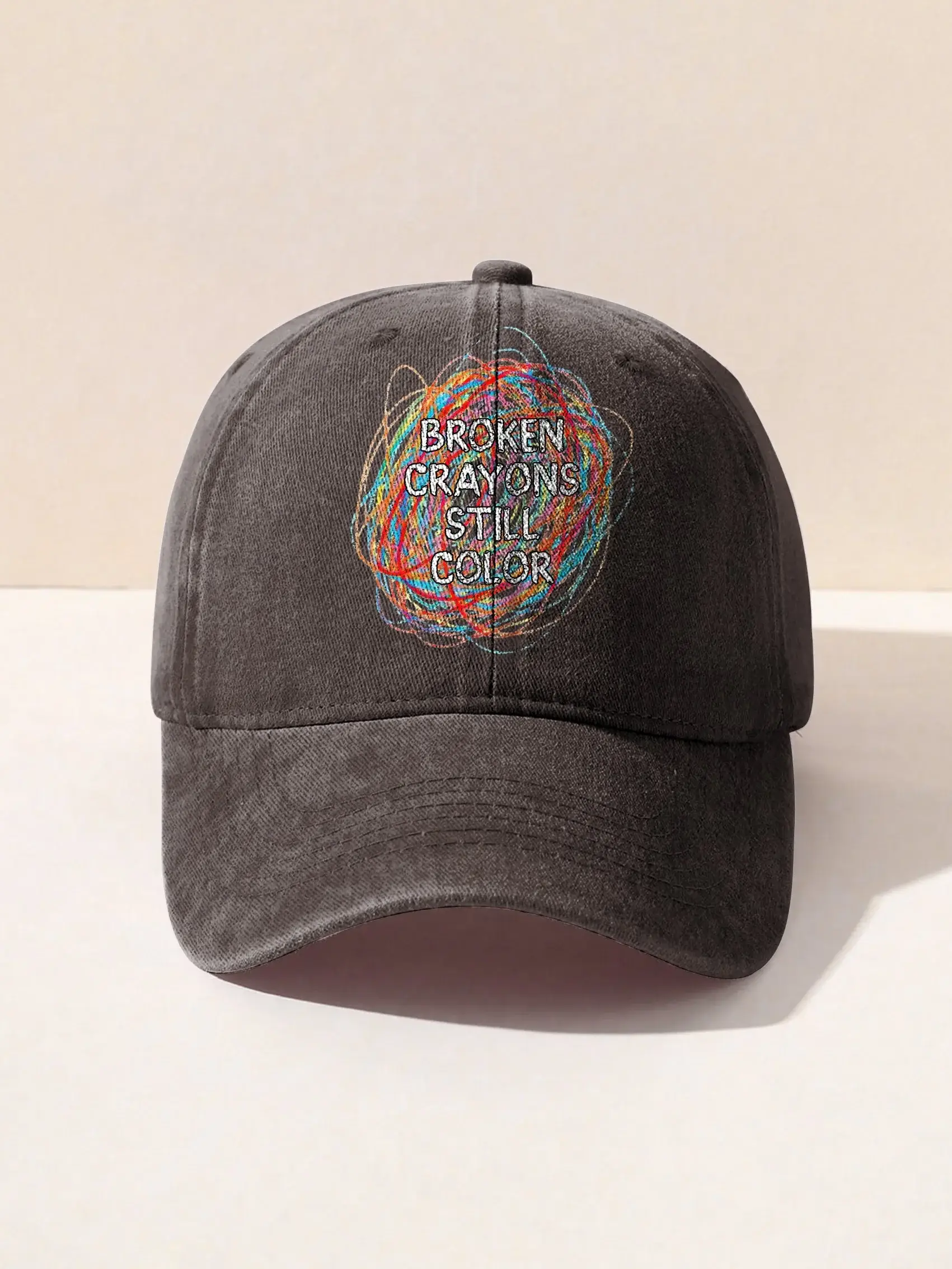 Broken Crayons Still Color Mental Health Awareness Encourage Print Casual Hats