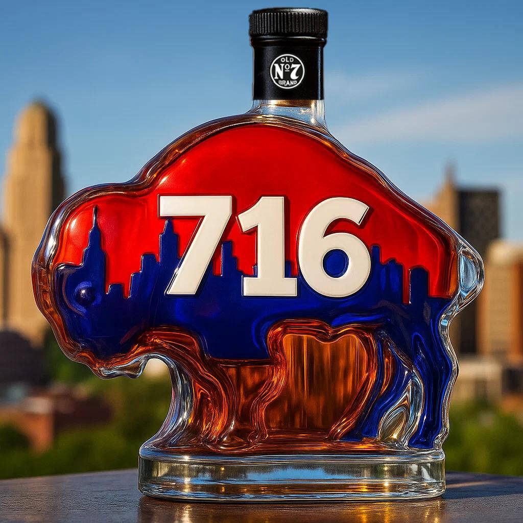 Buffalo 716 City Outline Whiskey Bottle