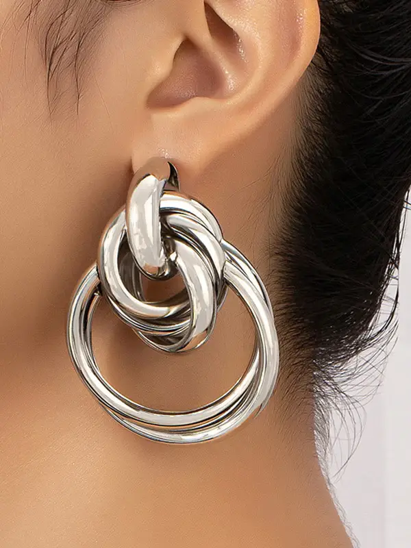 Interlocking Knot Drop Earrings
