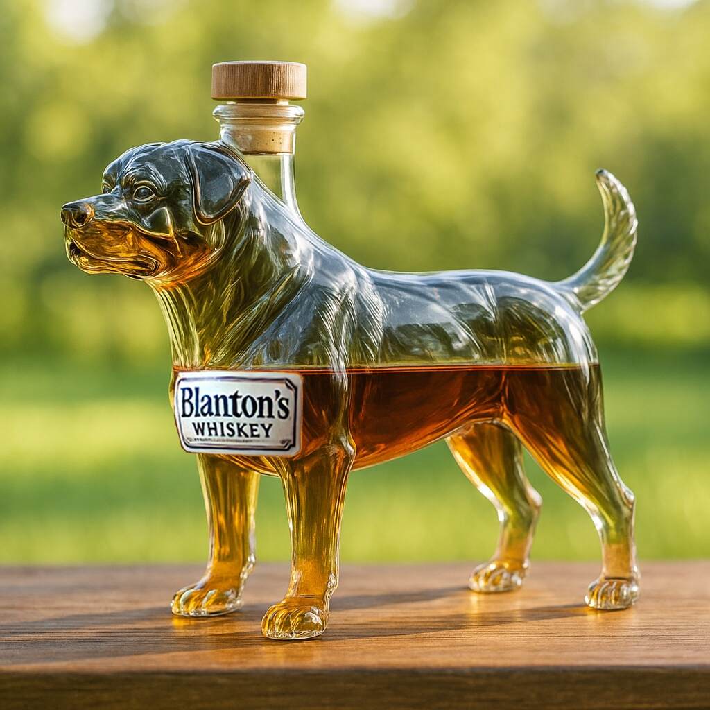 Rottweiler Whiskey Bottle