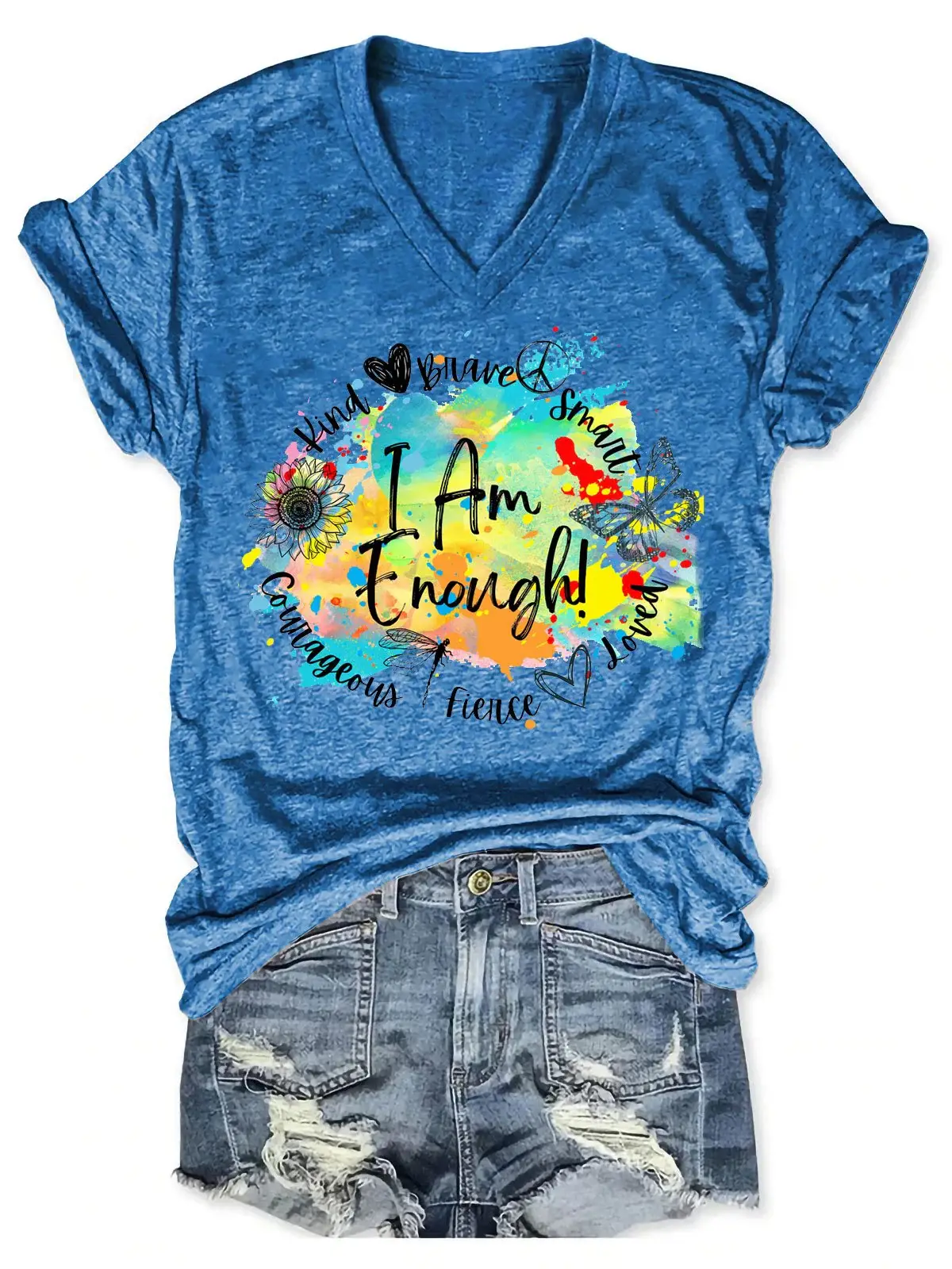 I Am Enough Print T-shirt