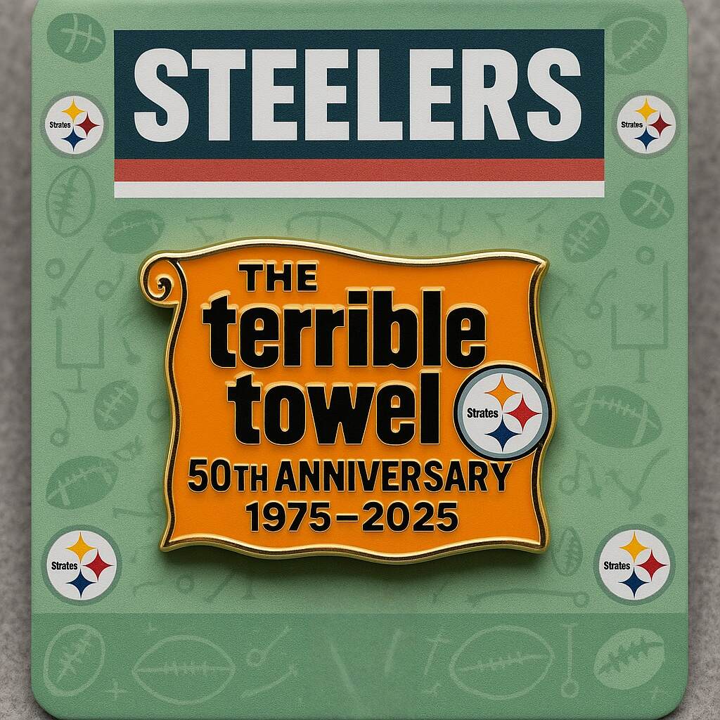 Terrible Towel 50th Anniversary Badge