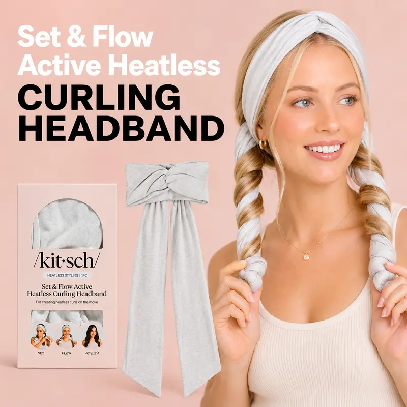 Active Curling Headband - Tasty Non Heat Curler, Suitable for Soft Waves and Curling