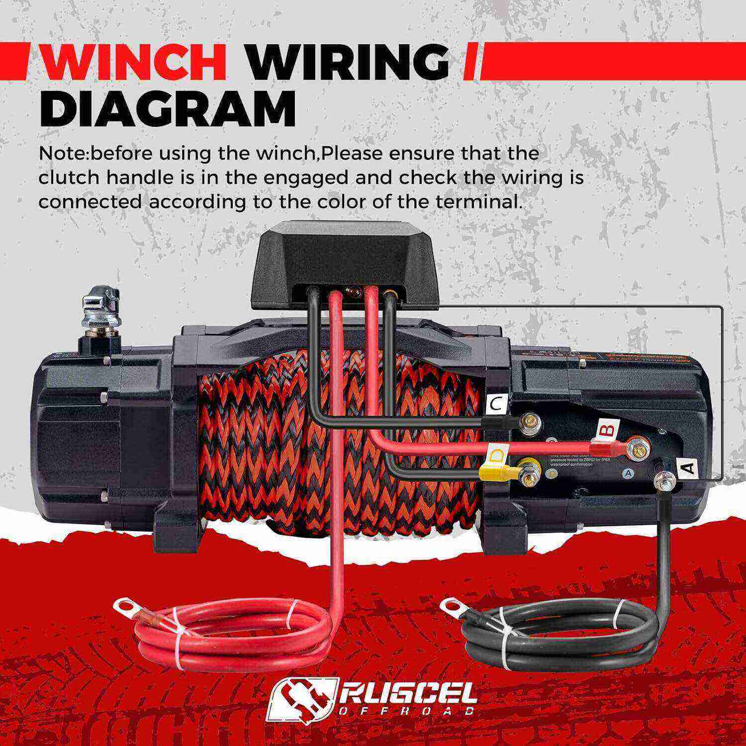 WINCH 13500lb Synthetic Rope Winch 12V Waterproof Electric Winch,2 in 1 Wireless Remote Control, for SUV, Truck & Trailer - TANK Series