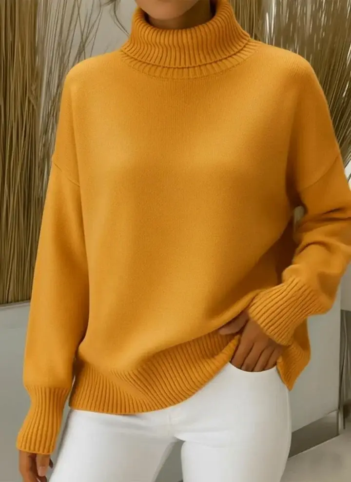🔥Summer Arrivals🌟Cozy High-neck Solid Color Sweater