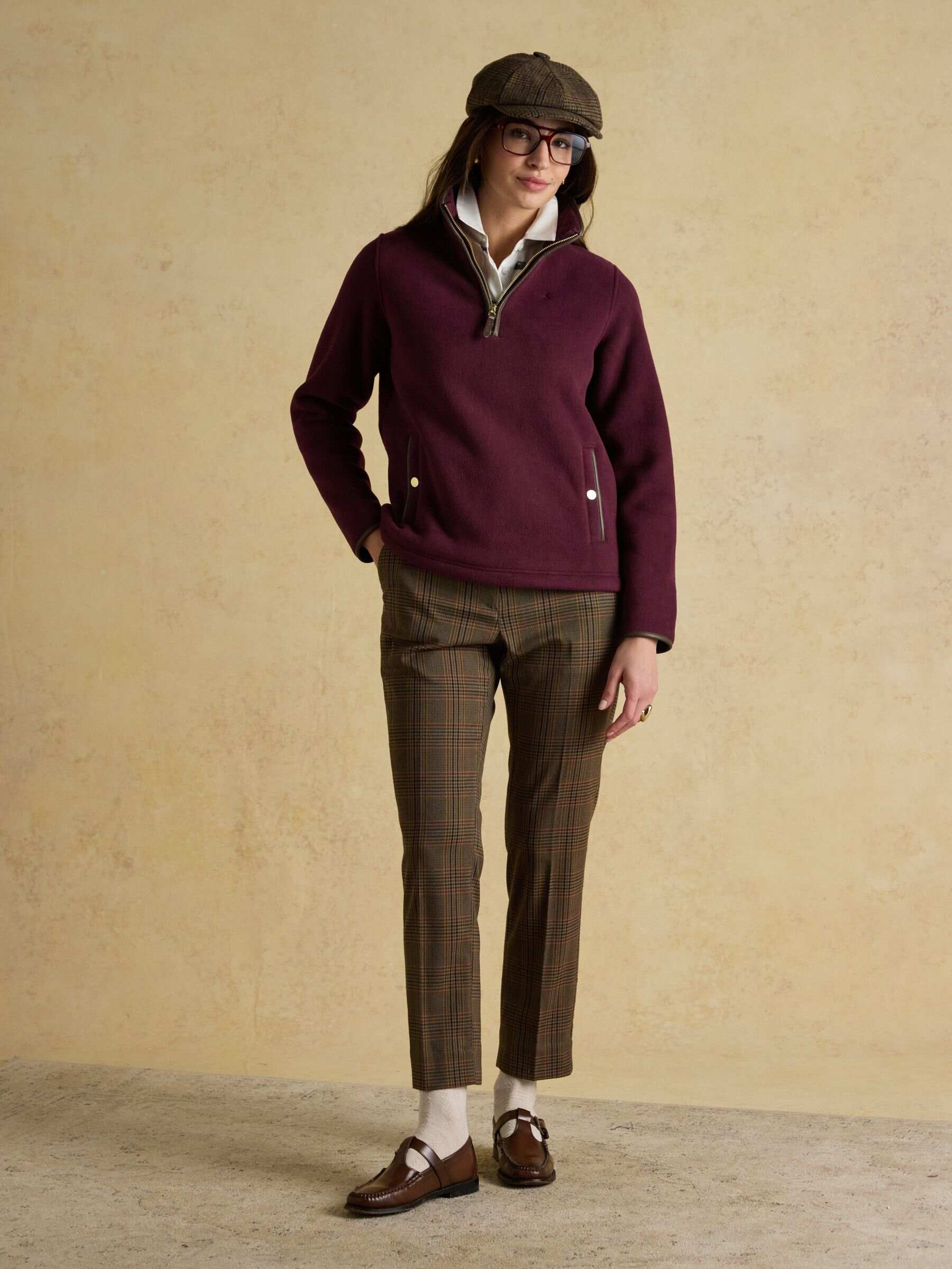 Heritage Wine Red Quarter Zip Fleece