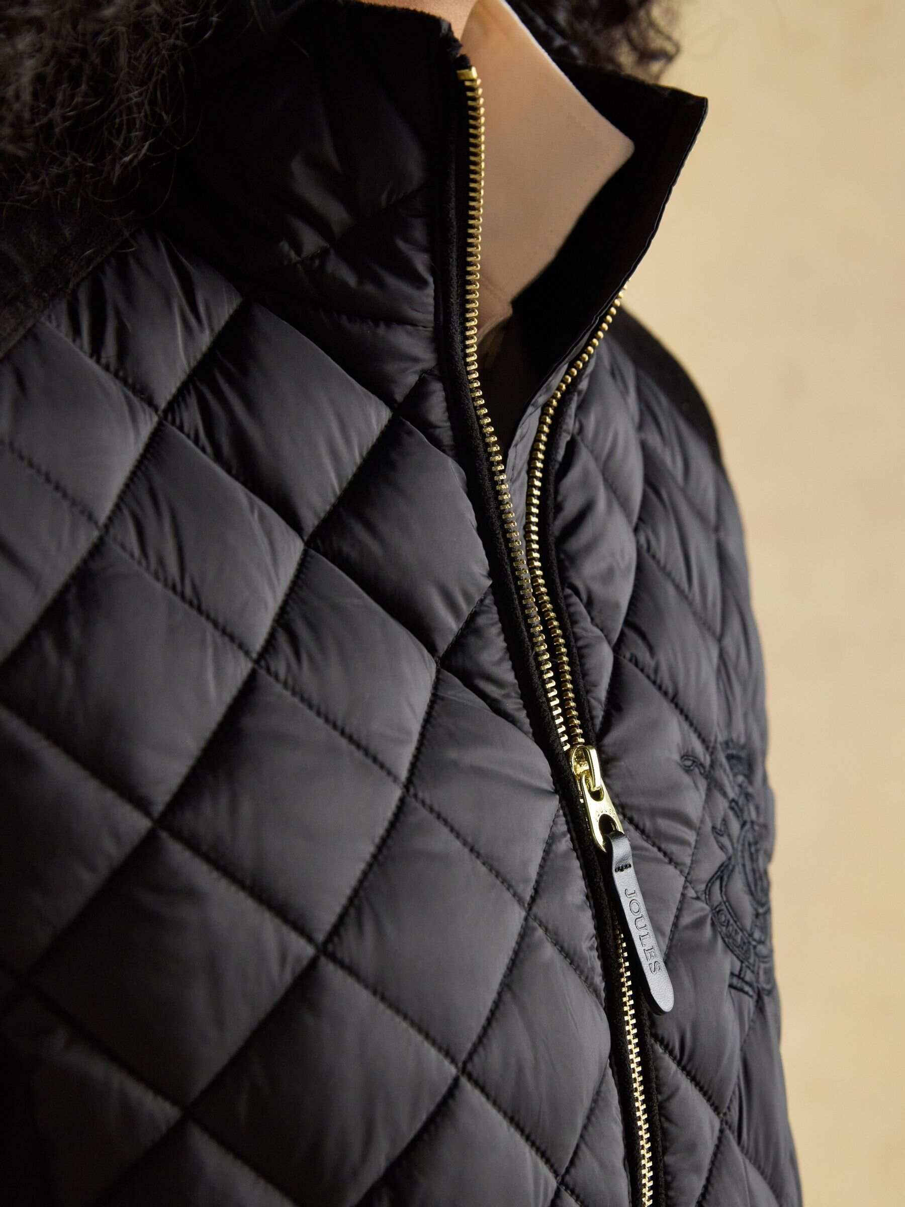 Braemar Luxe Navy Blue Showerproof Diamond Quilted Coat