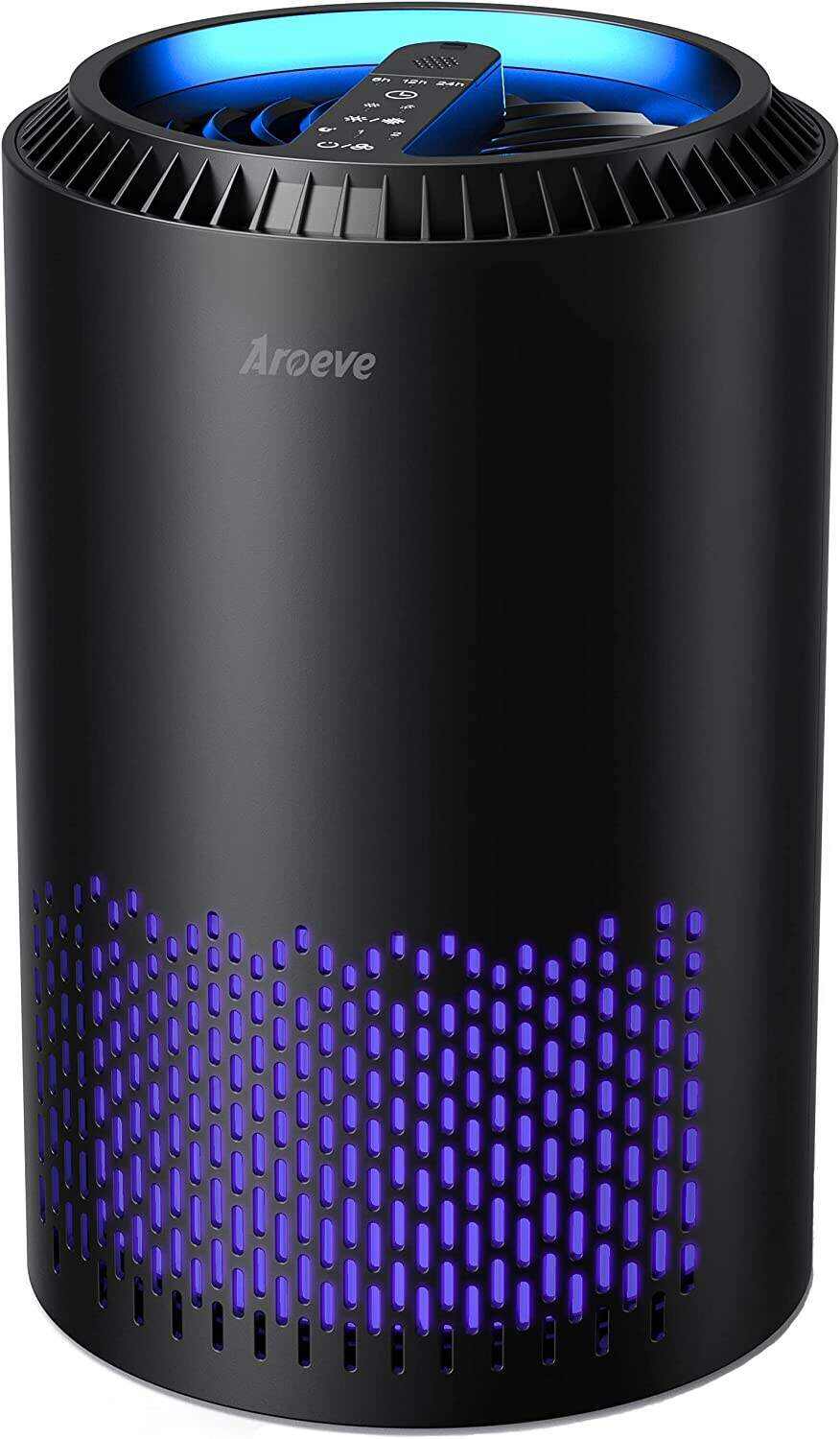 Air Purifiers for Home, HEPA Air Purifiers Air Cleaner For Smoke Pollen Dander Hair Smell Portable Air Purifier with Sleep Mode Speed Control For Bedroom Office Living Room, MK01- White