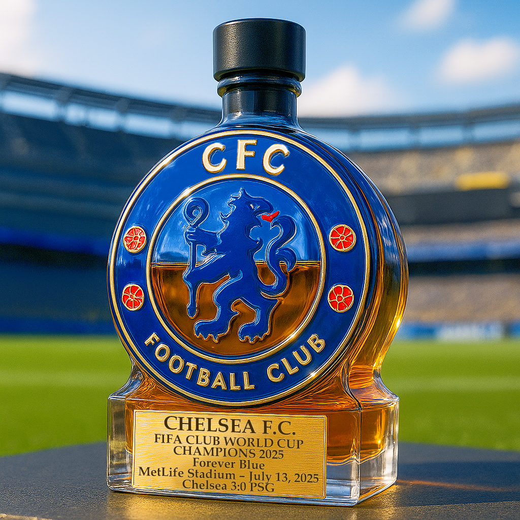 CHELSEA F.C. FIFA CLUB WORLD CUP CHAMPIONS Whiskey Bottle