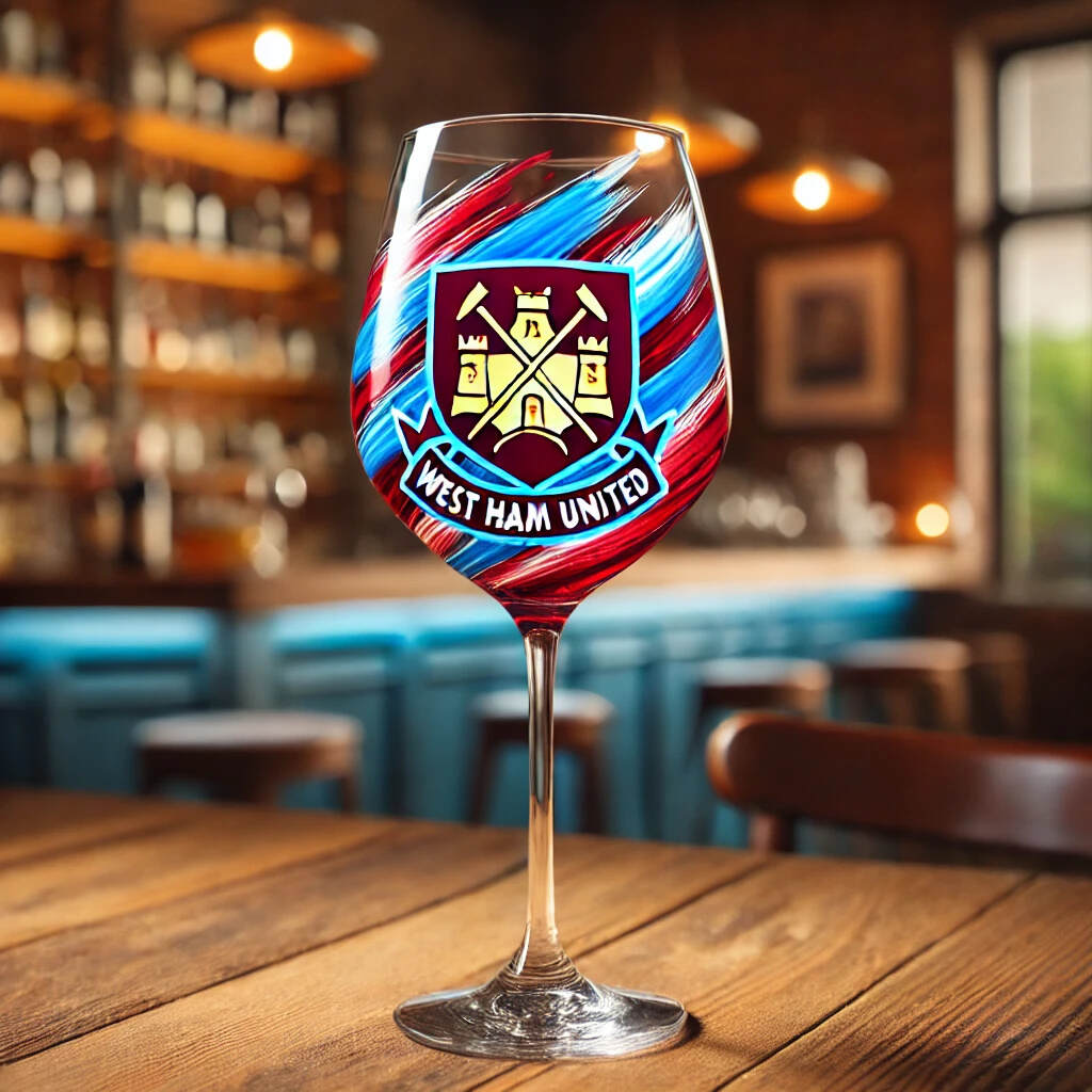 Premier League Football Wine Glass