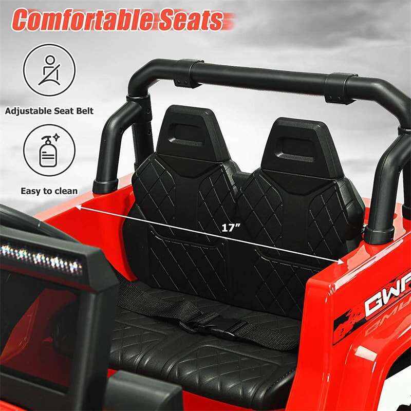 12V Kids Ride-on Jeep Car Battery Powered Electric Truck with Parental Remote Control