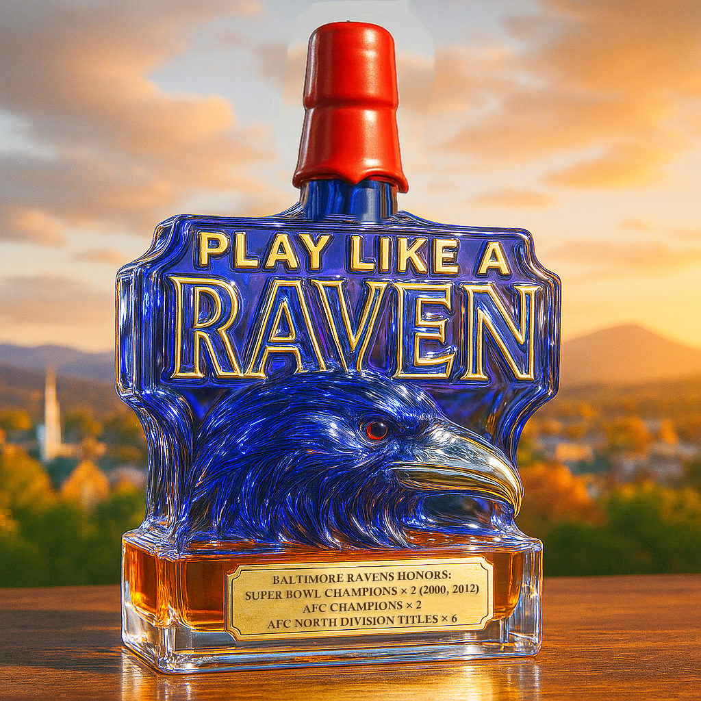 Baltimore Ravens Honors Whiskey Bottle