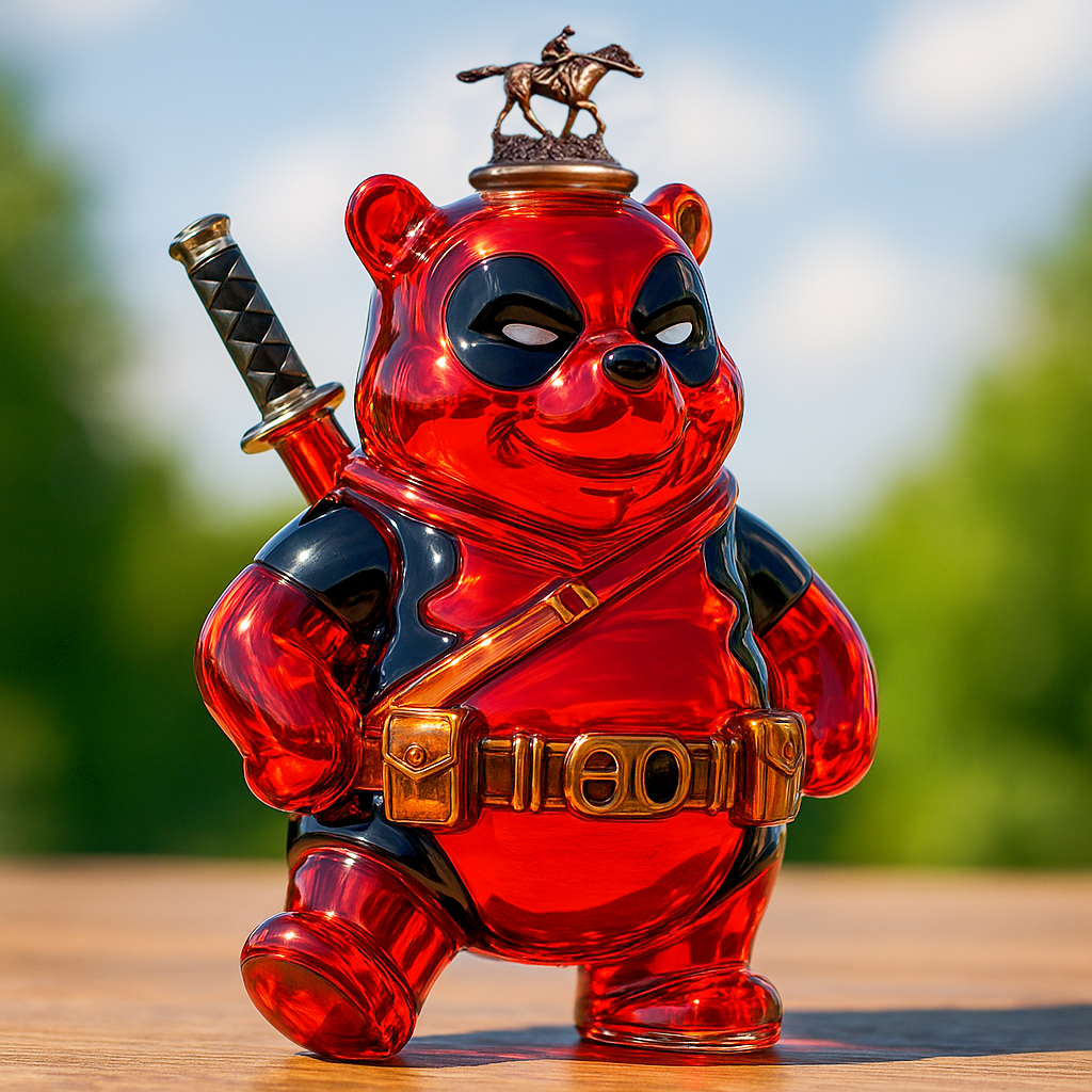 Deadpool Bear Whiskey Bottle