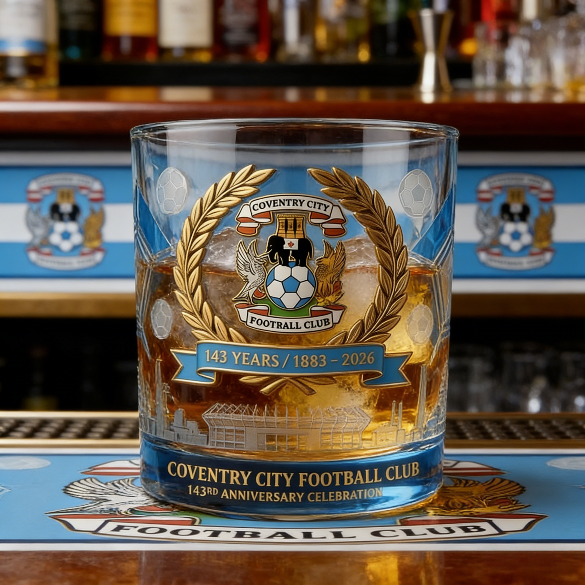 Coventry City FC 143 Years Commemorative Whisky Glass (Pre-sale)