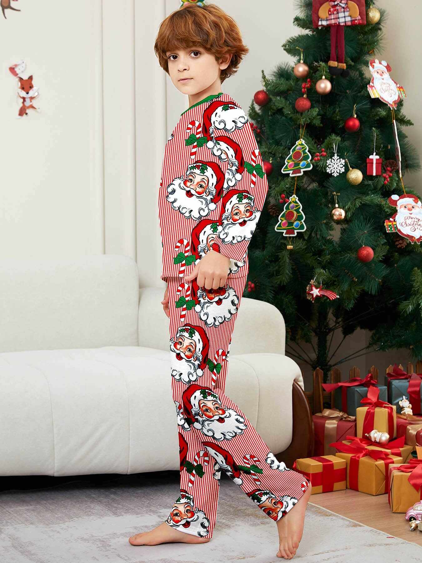 Family Christmas Pajamas Adult's Kid's Xmas Christmas Pattern Matching Set