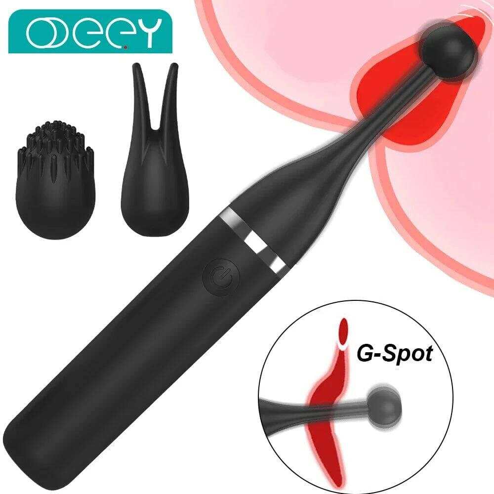Female Clitoris Vibrator with 3 Caps – G-Spot Masturbation Massage