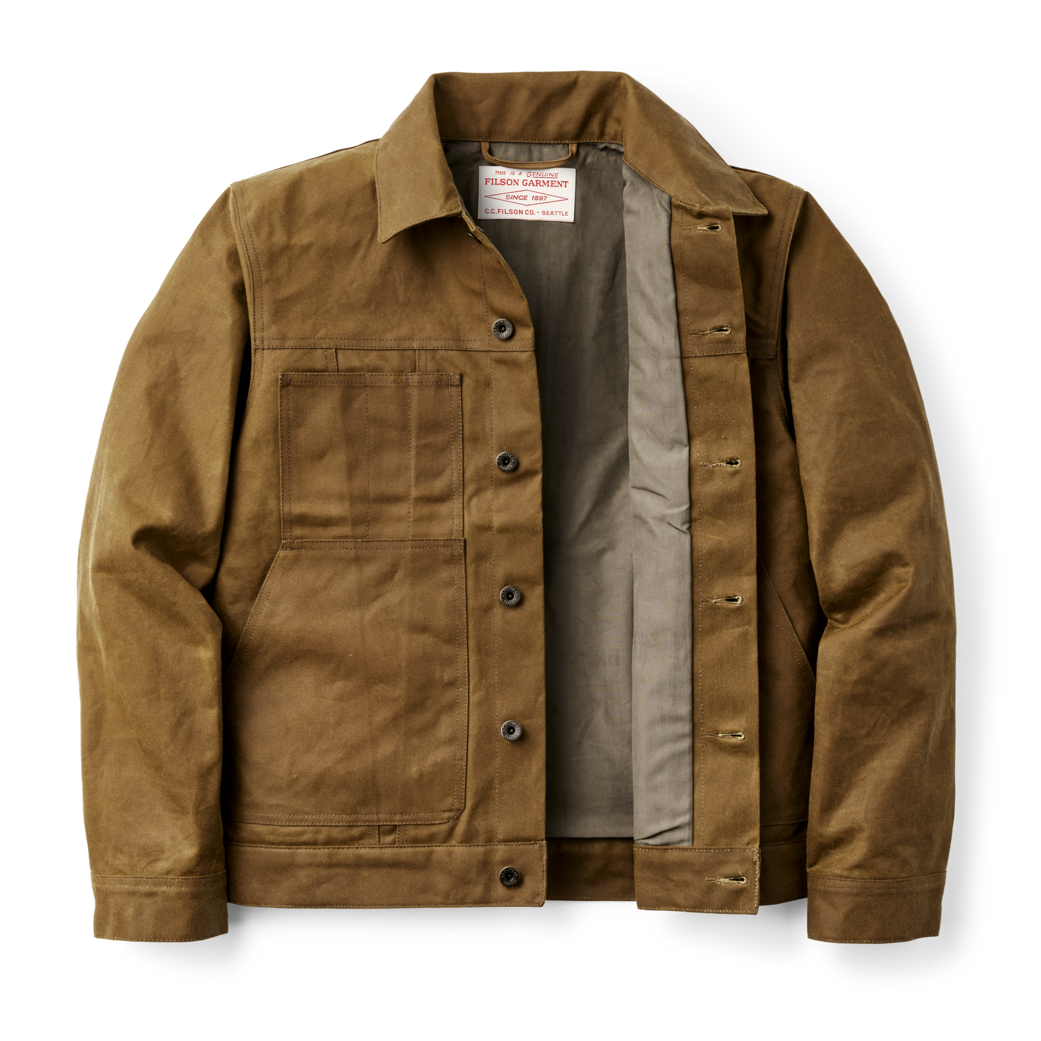 Tin Cloth Short Lined Cruiser Jacket - Dark Tan