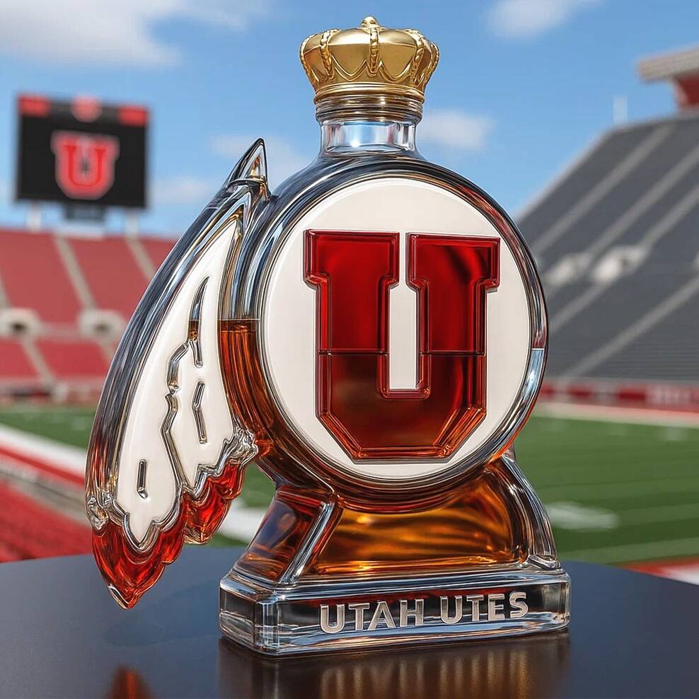Utah Utes Whiskey Bottle