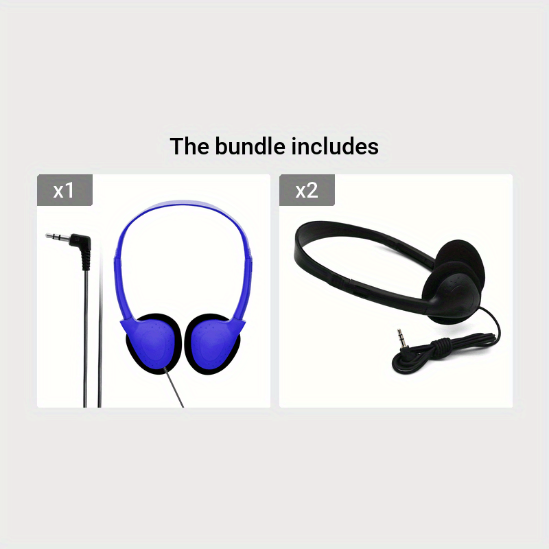 Tangle-Free Wired Headphones with 3.5mm Jack - VBVC, Volume Control, Ideal for Online Classes & Aviation Enthusiasts