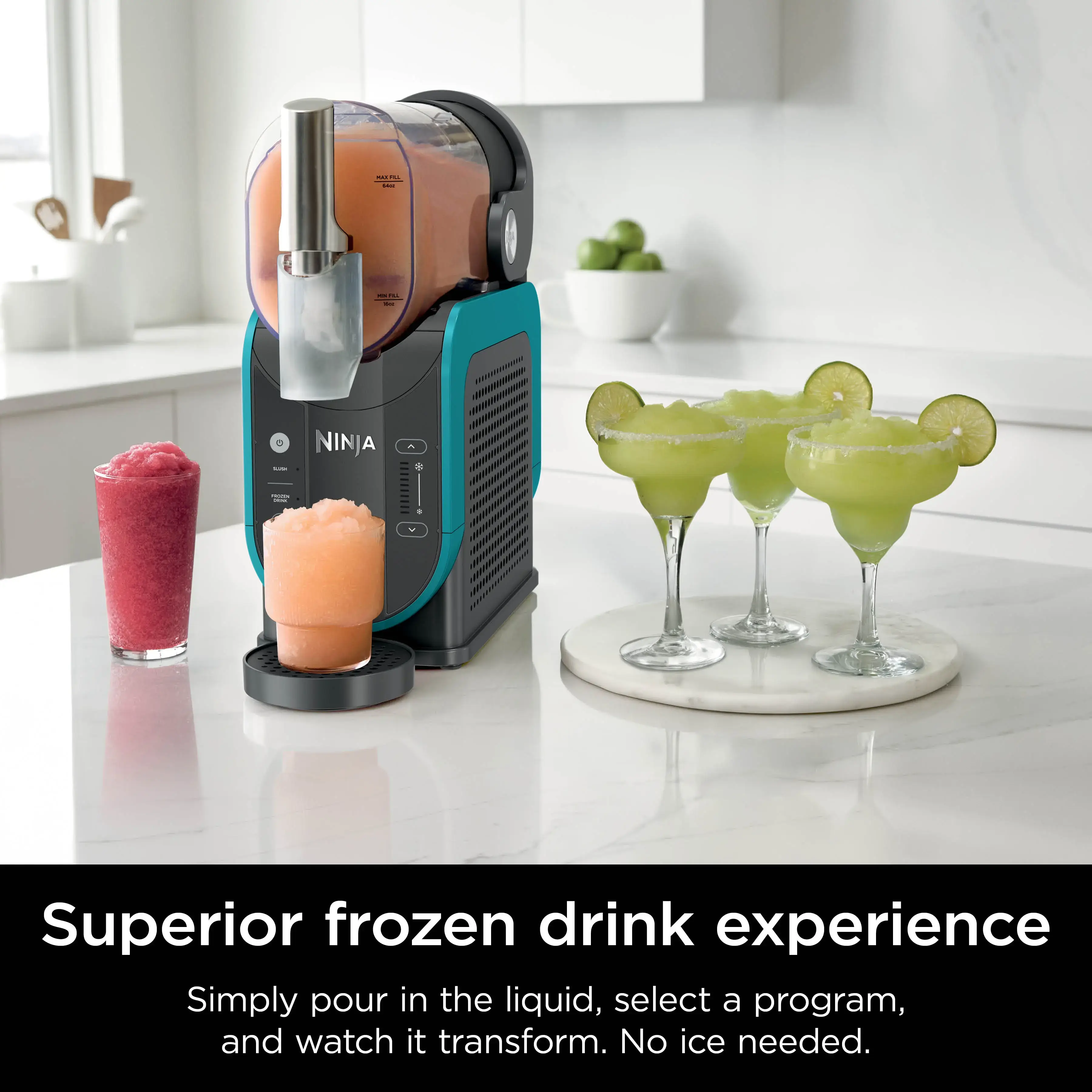 Professional Frozen Drink Maker with RapidChill Technology, 88 oz. Frozen Drink & Slushie Machine, 2 Preset Programs, Frozen Margaritas, and More -  FS299