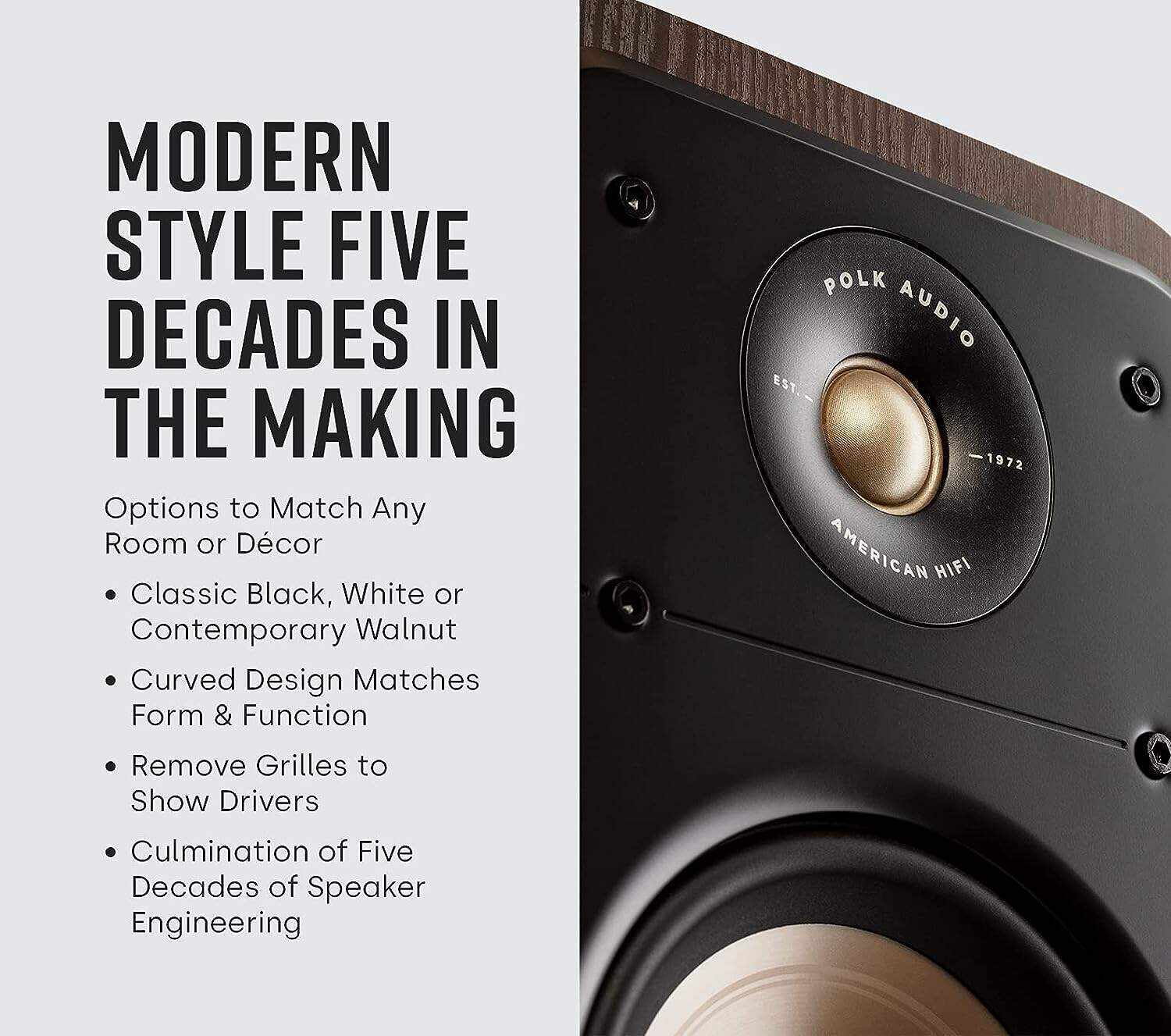 Polk Audio Signature Elite ES20 Bookshelf Speaker - Hi-Res Audio Certified,Dolby Atmos & DTS:X Compatible, 1