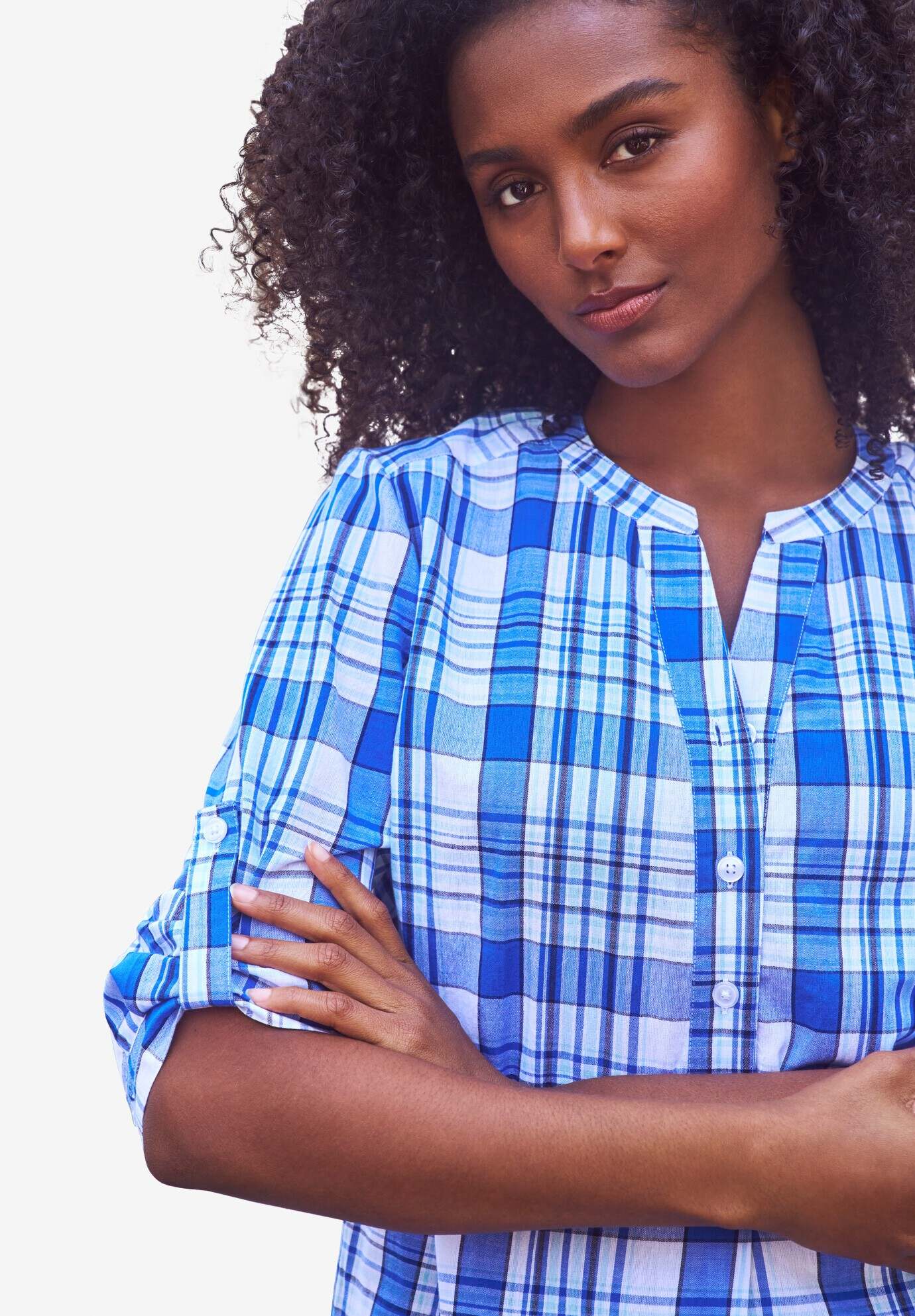 Breezy Cotton Henley Tunic