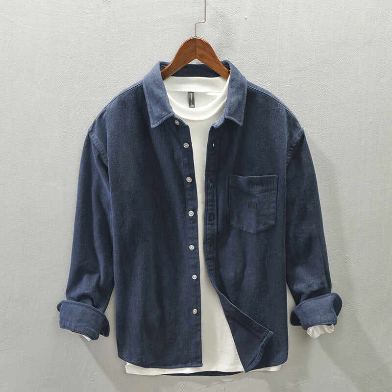 Men's Brushed Long Sleeve Casual Shirt