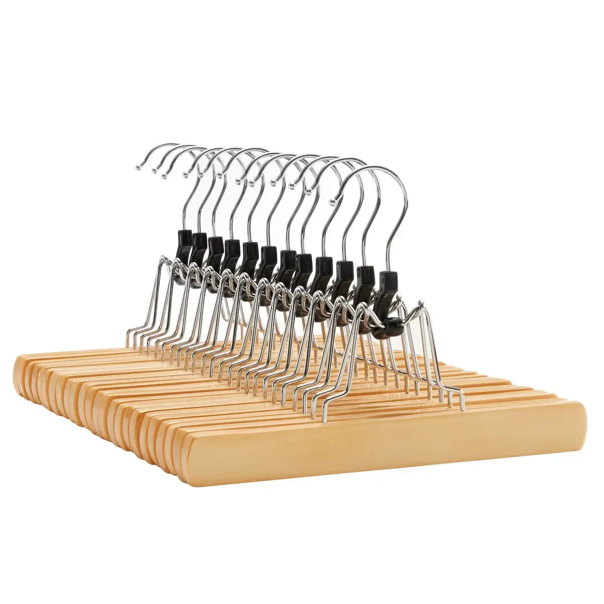 Wooden Pants Hangers 12 Pack - 12 Packs