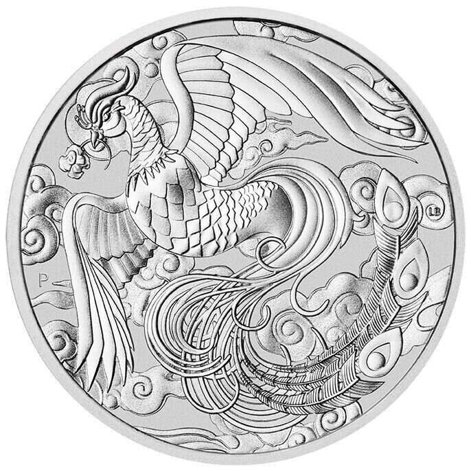 2022 Australia $1 1-oz Silver Chinese Myths & Legends Phoenix BU