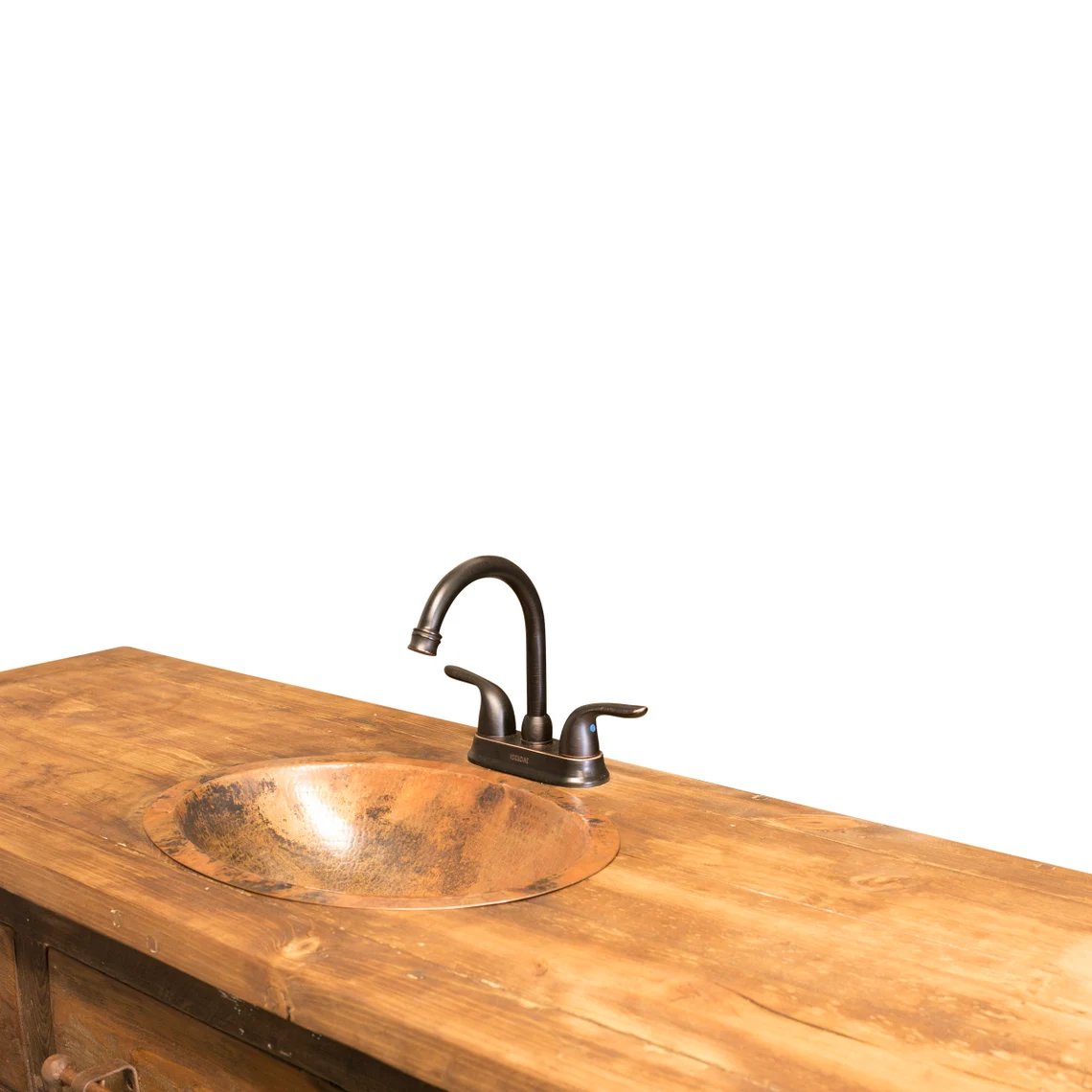 Azureus Bathroom Vanity with Rustic Accents