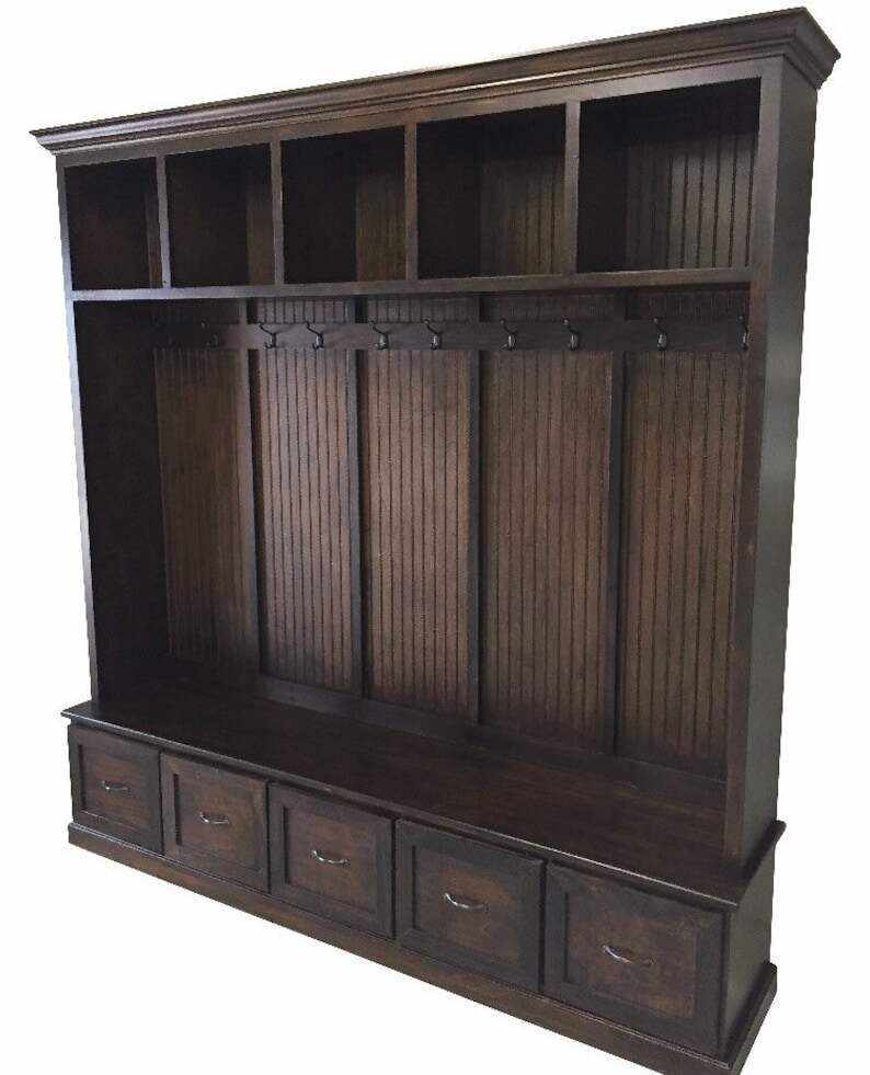 GEORGIA 5-section Mudroom locker bench with storage