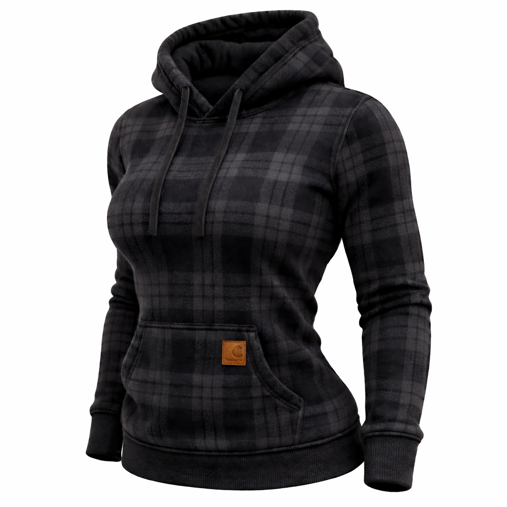 Carhartt Women's Vintage Western Cowgirl Plaid Print Pocket Hoodie