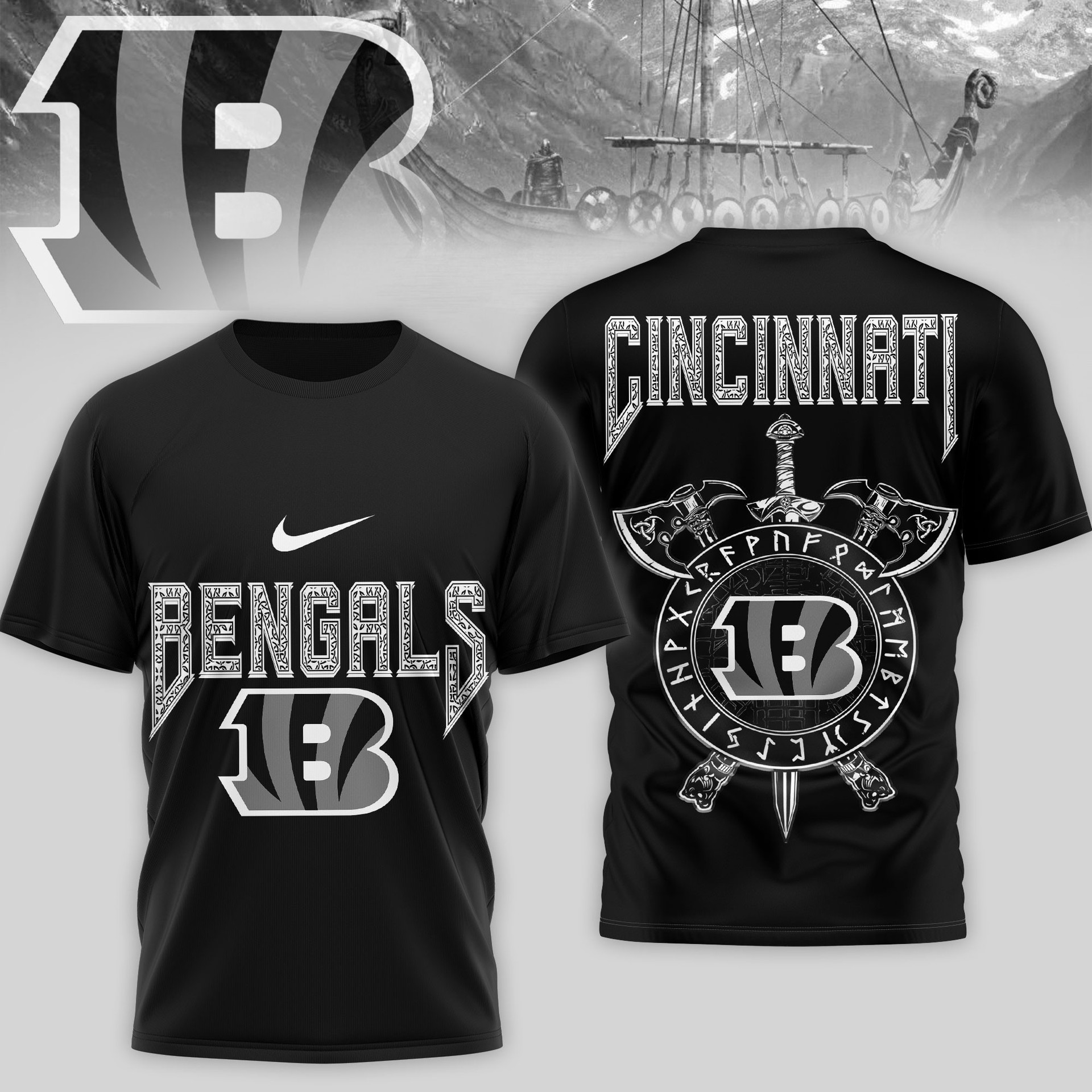 Cincinnati Bengals | Premium NFL Viking 3D Shirt TD