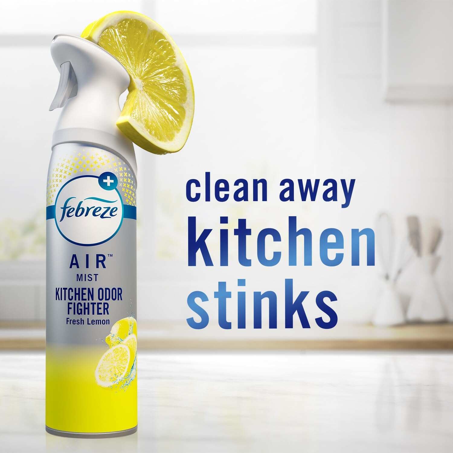 Febreze Room Air Fresheners, Home & Kitchen Room Fresheners, Air Freshener Spray, Odor Fighter Air Freshener for Home, Fresh Lemon Scent, 8.8 oz. Aerosol Can (Pack of 3)