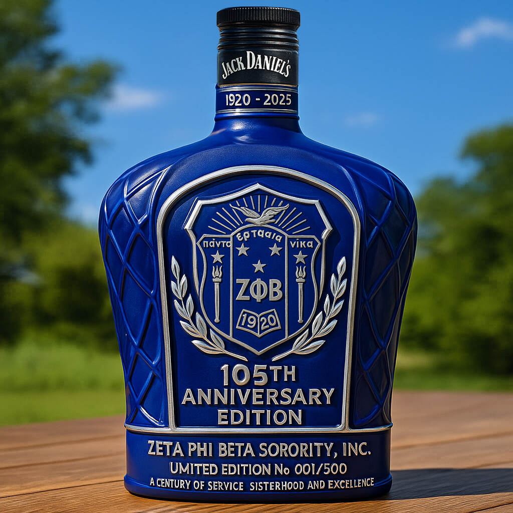 Zeta Phi Beta Sorority, Inc. (ΖΦΒ) 105th Anniversary Whiskey bottle