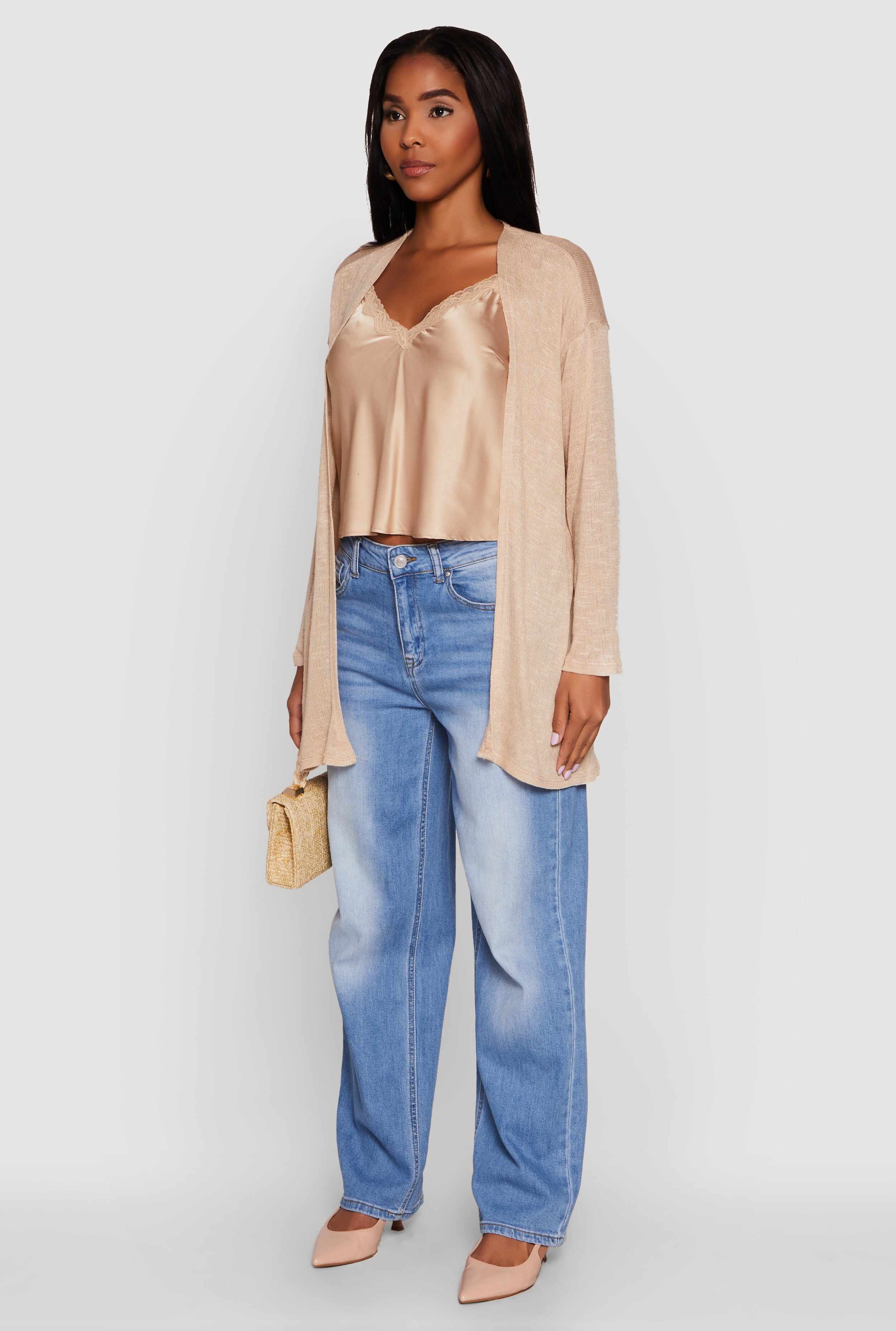Ambiance Brushed Knit Long Sleeve Duster