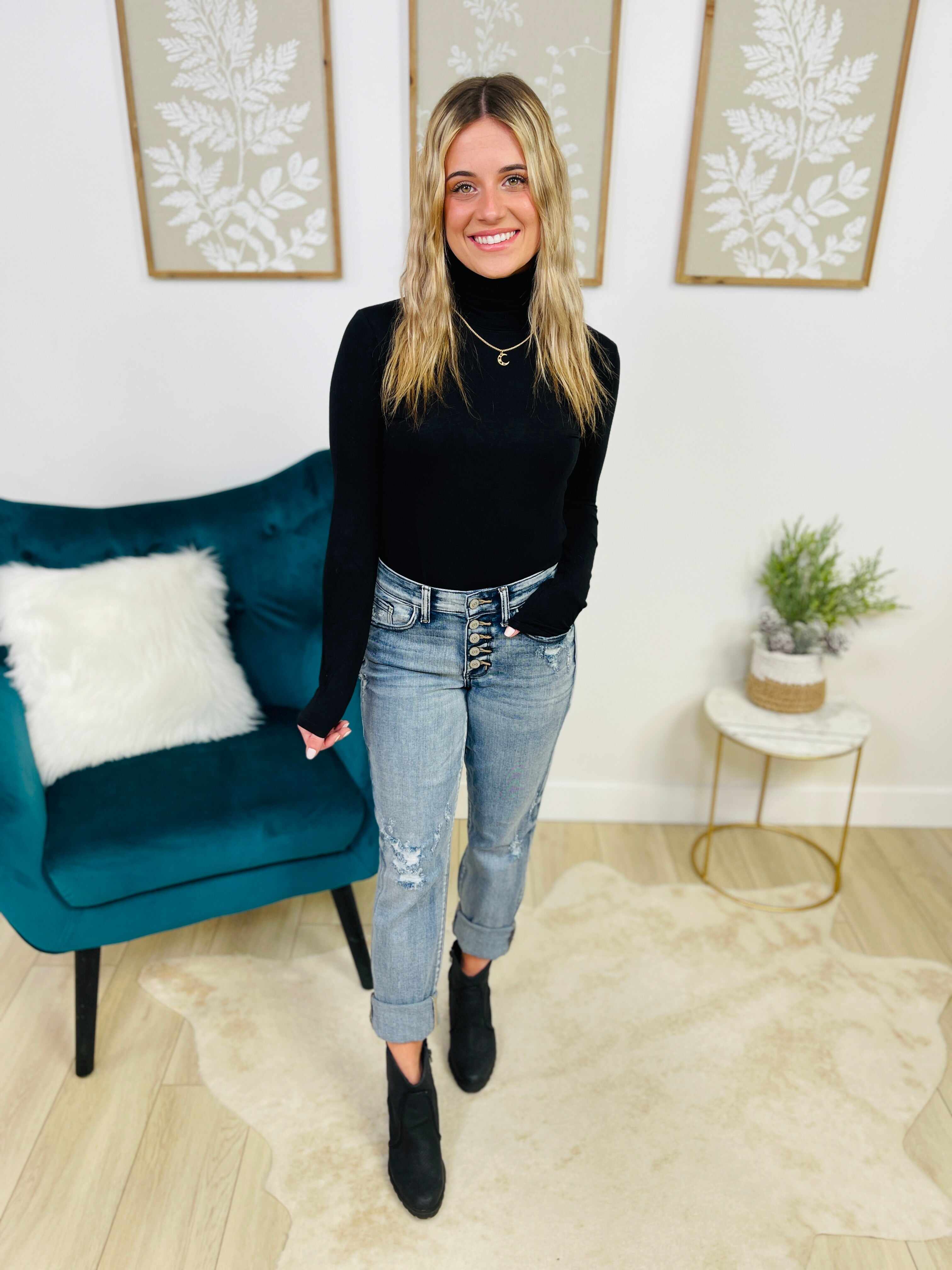 PLUS/REG Long Lost Boyfriend Long Inseam Jeans