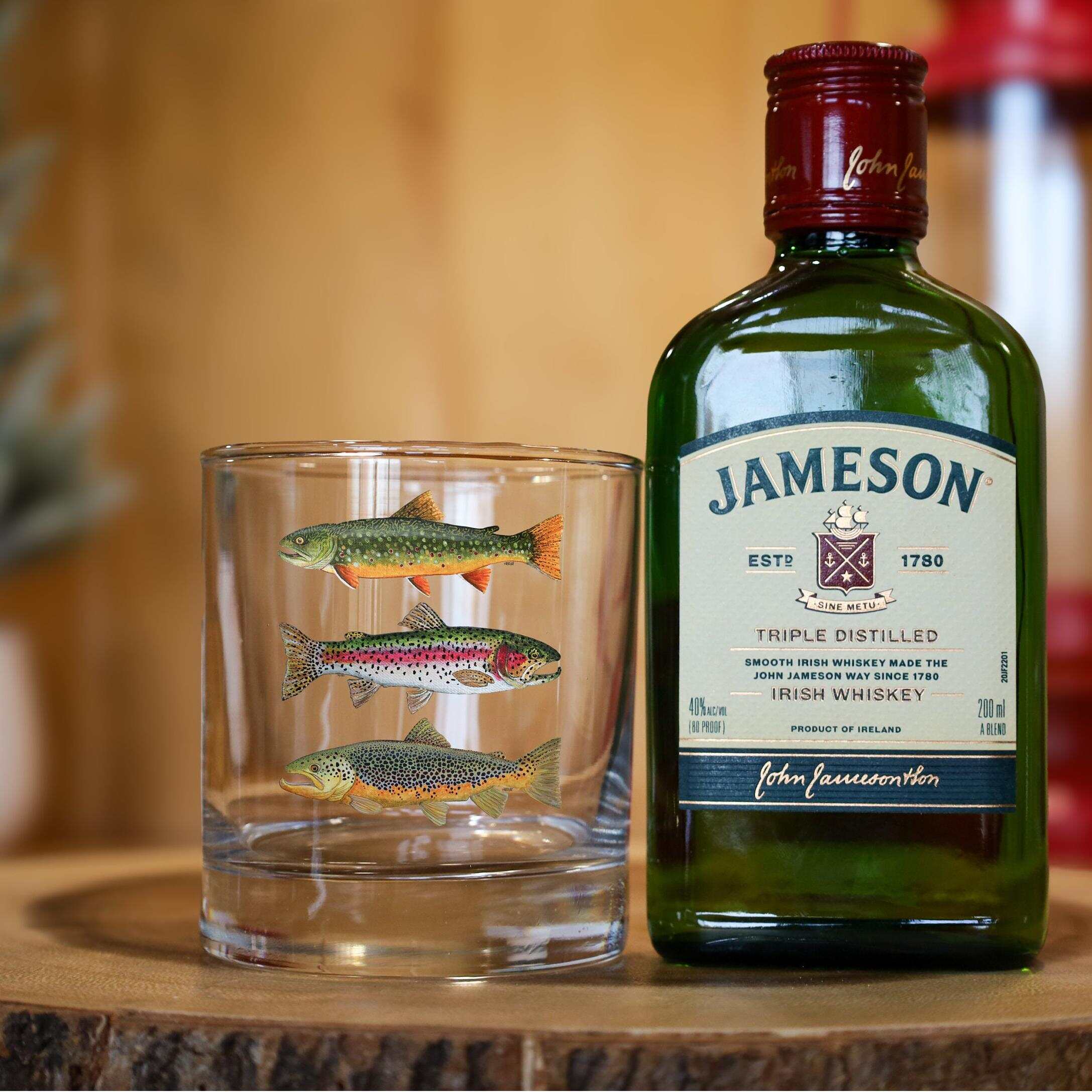 Trout Whiskey Glass