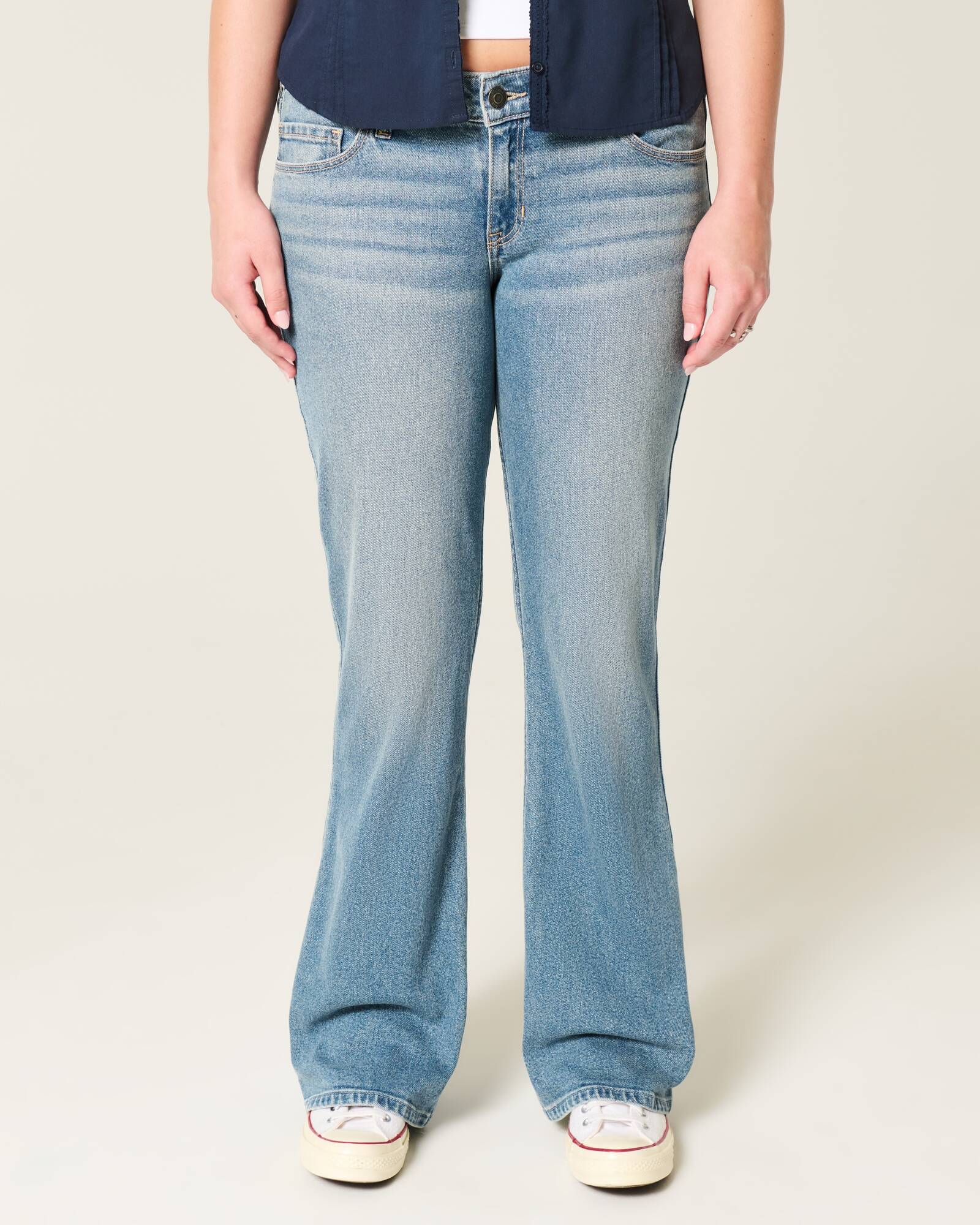 Low-Rise Light Wash Boot Jeans