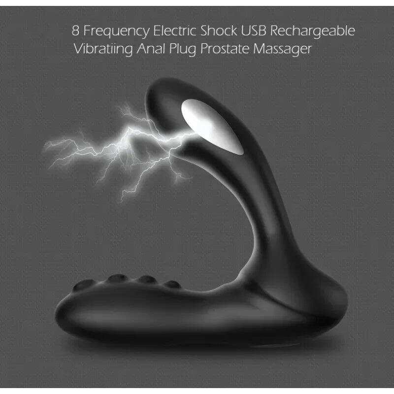 Powerful 8-Frequency -Controlled Electric Anal Plug – Prostate & Pleasure Massager
