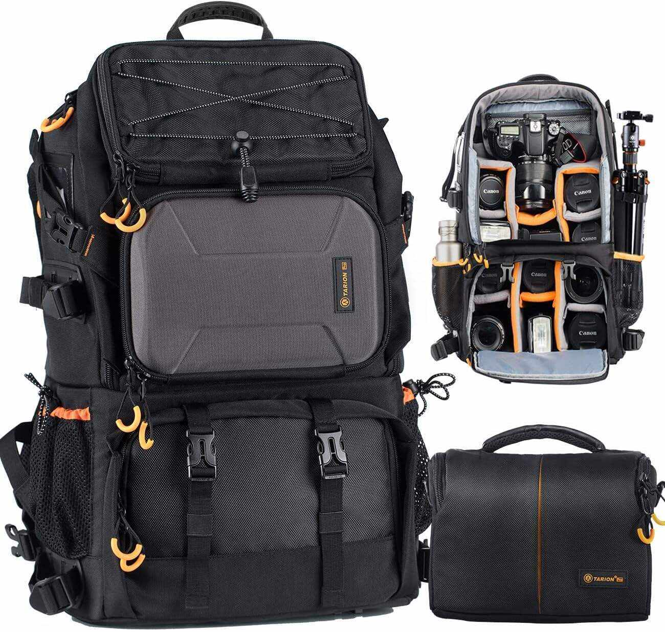 TARION Pro 2 Bags in 1 Camera Backpack Large with 15.6