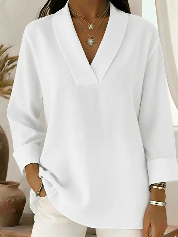 🔥Summer Arrivals🌟Vintage And Elegant Shawl Collar Linen Shirt