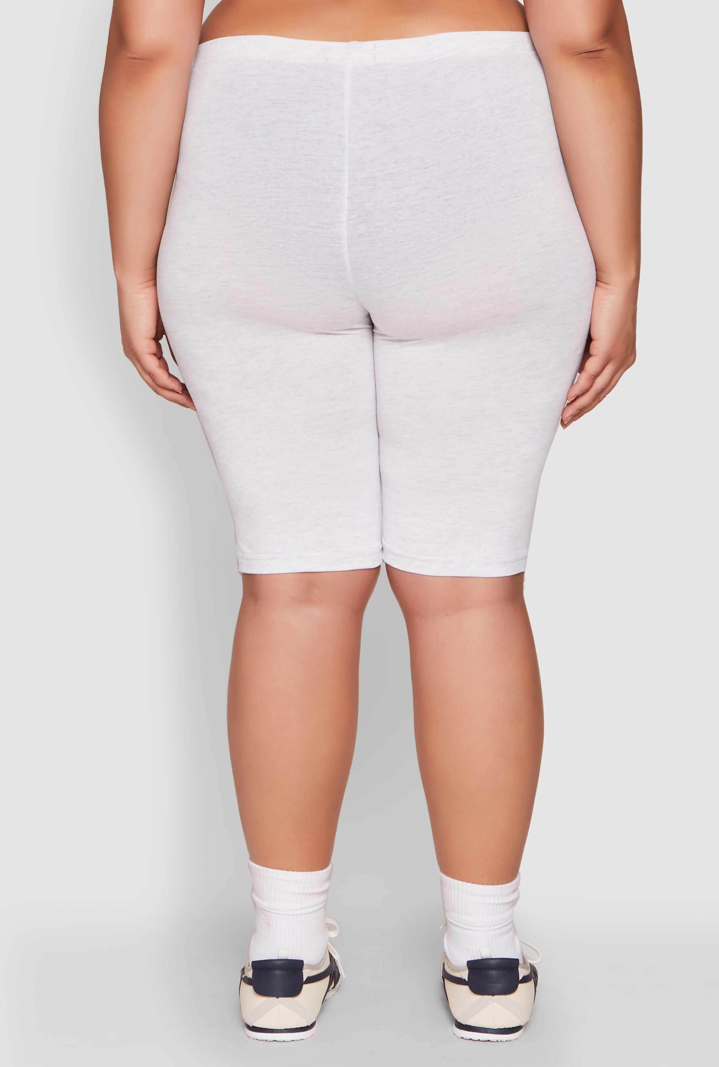 Plus Size God Above All Else Graphic Biker Shorts