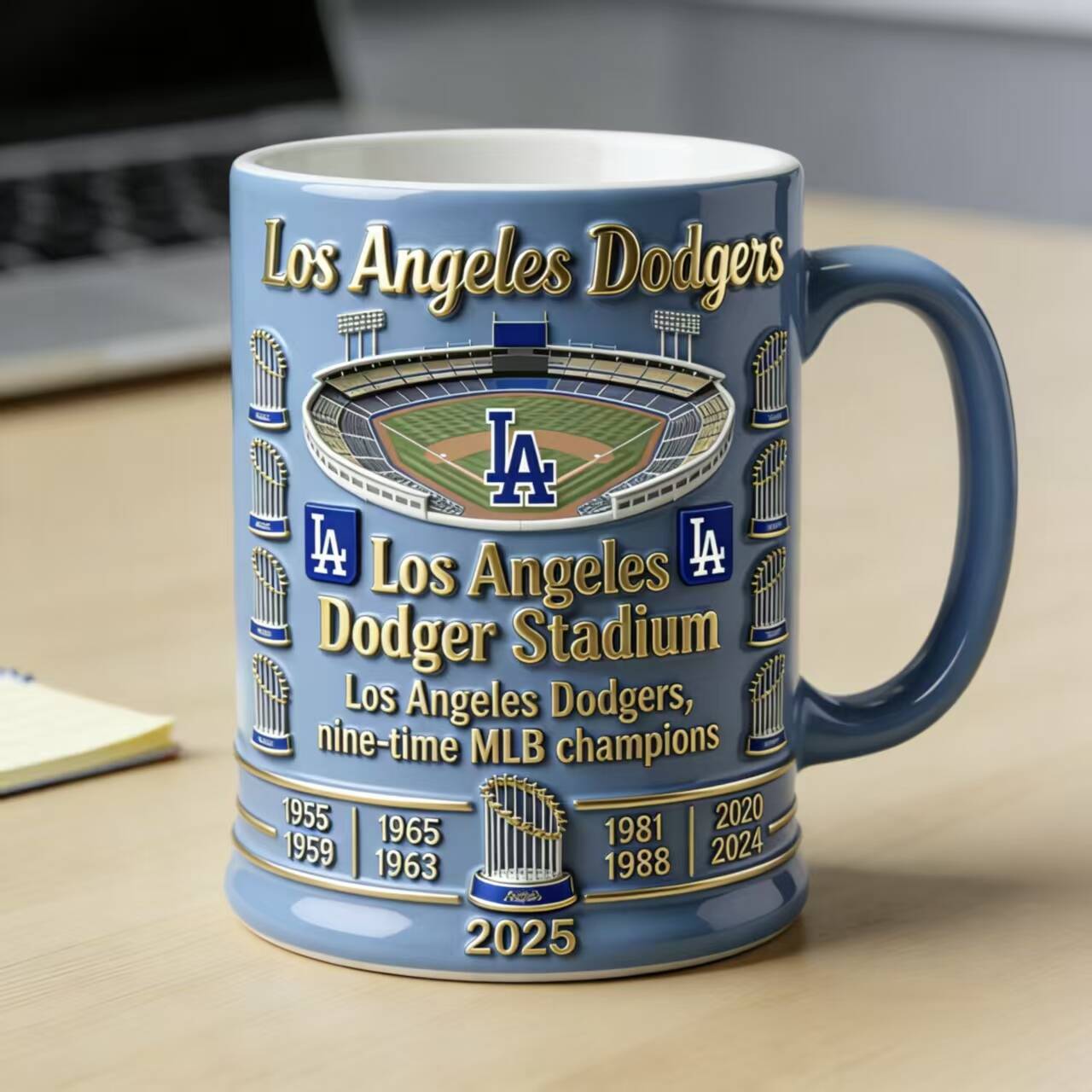 Los Angeles Dodgers 9-Time Champions Commemorative Mug