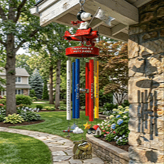 🐶Snoopy 75th Anniversary Flying Ace Peanuts Wind Chime