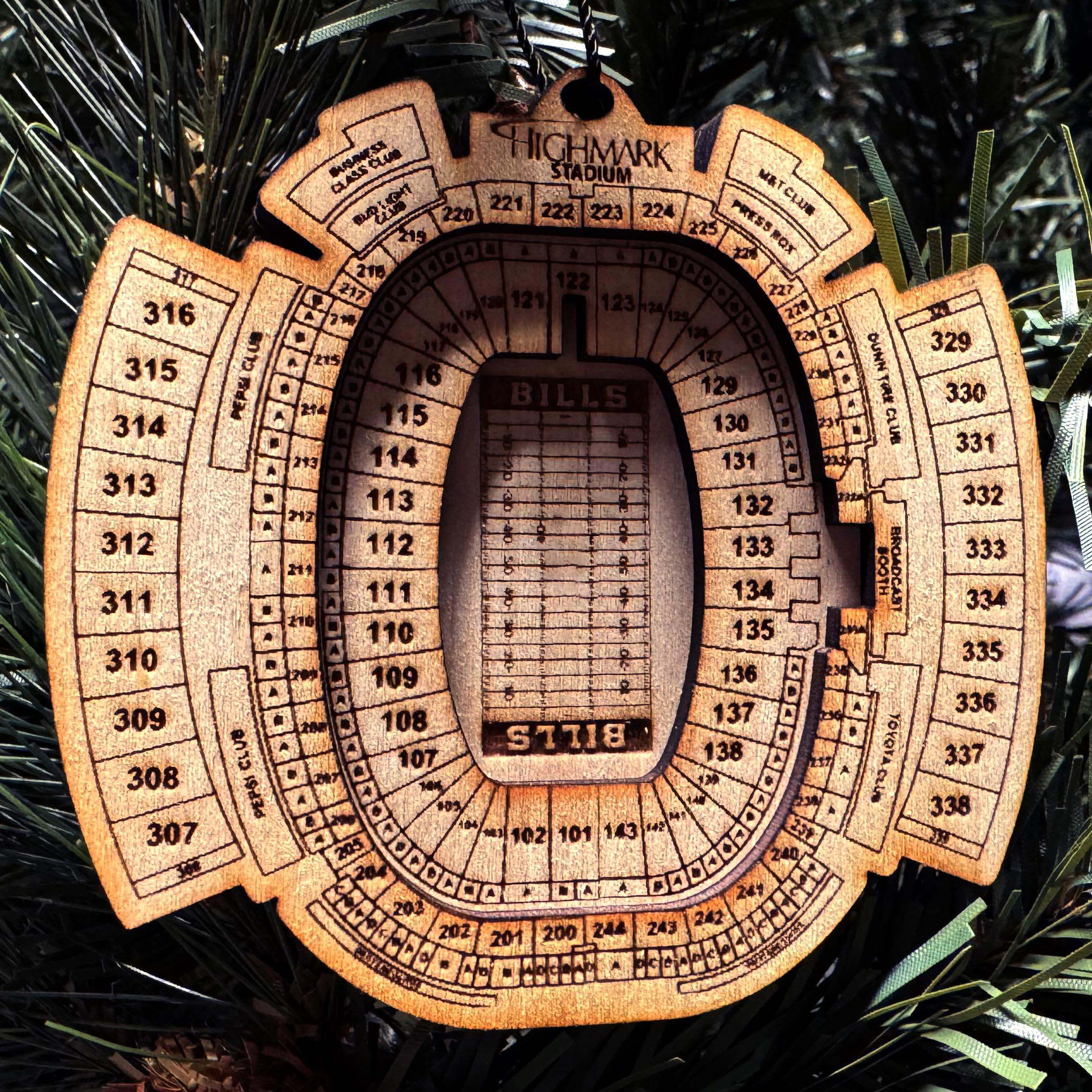 Highmark Stadium Bills Christmas Ornament